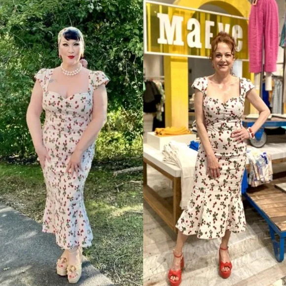 The Cecily Fit & Flare sweetheart Midi Dress by Maeve - coffeafoods.com